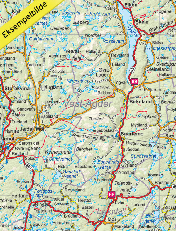 Opplevelsesguide The South Coast - 1:250 000, Lnr 6007