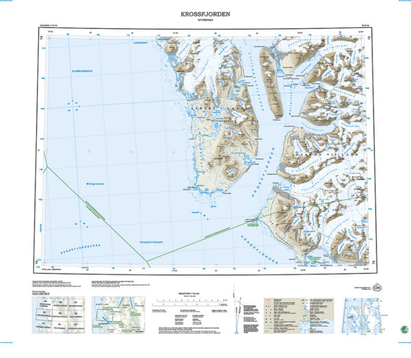 A6 Krossfjorden 1:100 000 - Svalbardkart - Lnr 8802