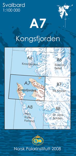 A7 Kongsfjorden 1:100 000 - Svalbardkart - Lnr 8803