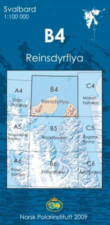 B4 Reinsdyrflya 1:100 000 - Svalbardkart - Lnr 8805