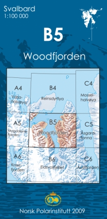 B5 Woodfjorden 1:100 000 - Svalbardkart - Lnr 8806