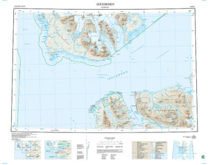 B9 Isfjorden 1:100 000 - Svalbardkart - Lnr 8810