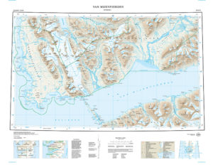 B10 Van Mijenfjorden 1:100 000 - Svalbardkart - Lnr 8811