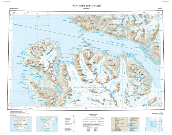B11 Van Keulenfjorden 1:100 000 - Svalbardkart - Lnr 8812