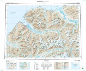 C9 Adventdalen 1:100 000 - Svalbardkart - Lnr 8819