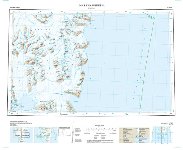 C12 Markhambreen 1:100 000 - Svalbardkart - Lnr 8822