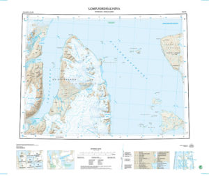 D5 Lomfjordhalvøya 1:100 000 - Svalbardkart - Lnr 8827