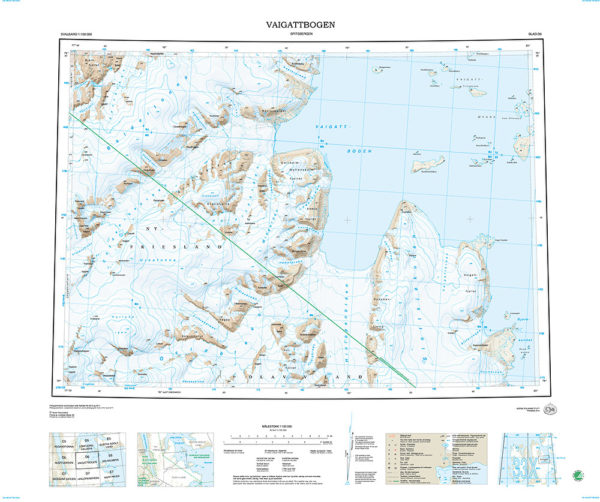 D6 Vaigattbogen 1:100 000 - Svalbardkart - Lnr 8828