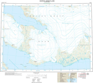 E5 Gustav Adolf Land 1:100 000 - Svalbardkart - Lnr 8836