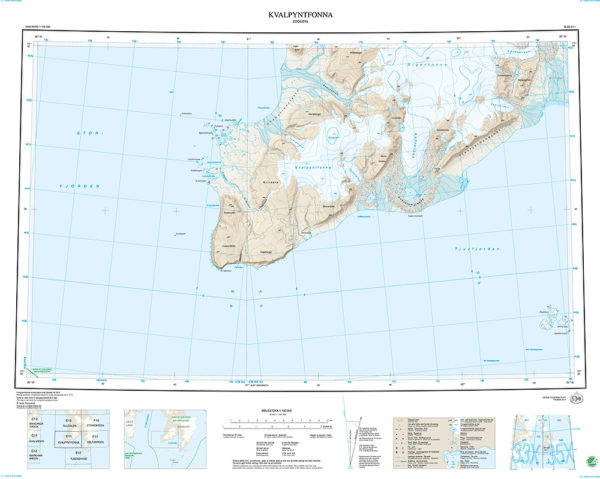 E11 Hvalpyntfonna 1:100 000 - Svalbardkart - Lnr 8842