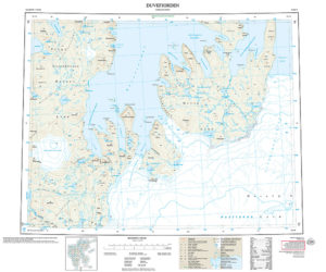 F3 Duvefjorden 1:100 000 - Svalbardkart - Lnr 8846