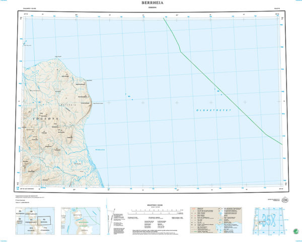 F9 Berrheia 1:100 000 - Svalbardkart - Lnr 8850