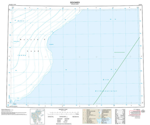 G5 Isdomen 1:100 000 - Svalbardkart - Lnr 8856