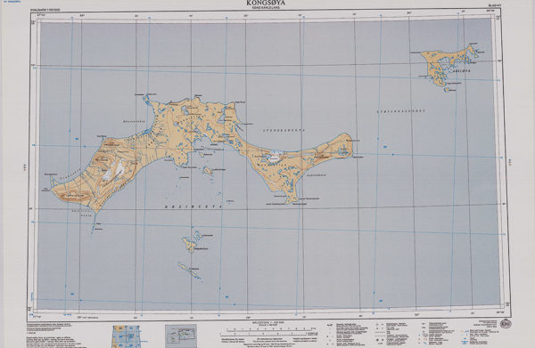 H7 Kongsøya 1:100 000 - Svalbardkart - Lnr 8860