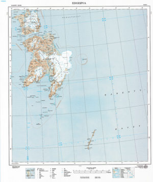 Edgeøya (S500)-Blad 2, 1:500 000 - Svalbardkart - Lnr 8864