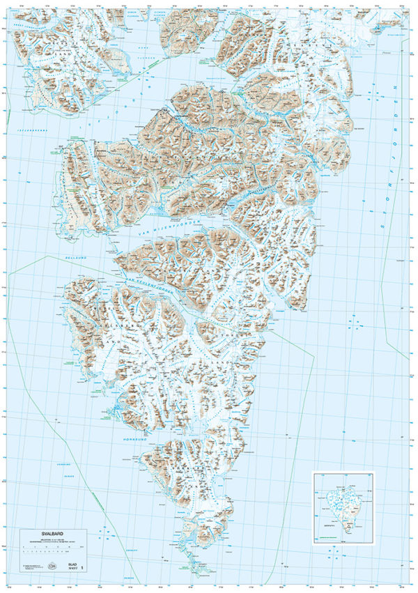 Svalbard Sørvest, 1:250 000 - (S250) Blad 1