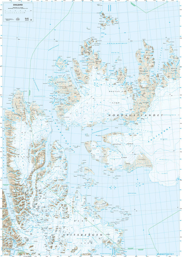 Svalbard Nord, 1:250 000 - (S250) Blad 3