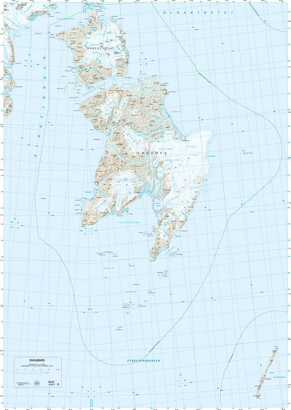 Svalbard Søraust, 1:250 000 - (S250) Blad 5