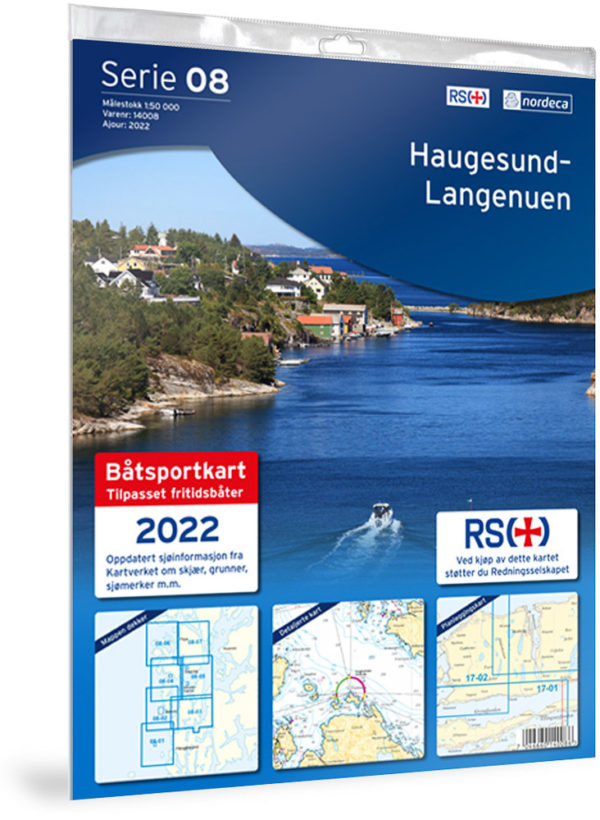 Haugesund-Langenuen - Serie 08 - Båtsportkart Lnr 14008