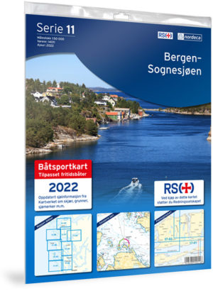 Bergen-Sognesjøen - Serie 11 - Båtsportkart Lnr 14011
