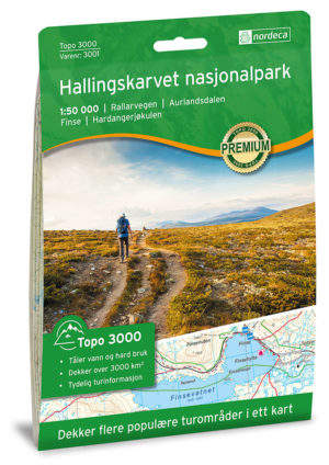 Hallingskarvet nasjonalpark - Topo3000- Lnr 3001