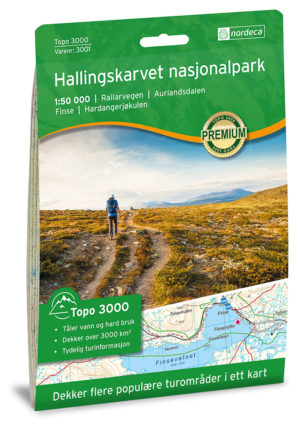 Hallingskarvet nasjonalpark - Topo3000- Lnr 3001