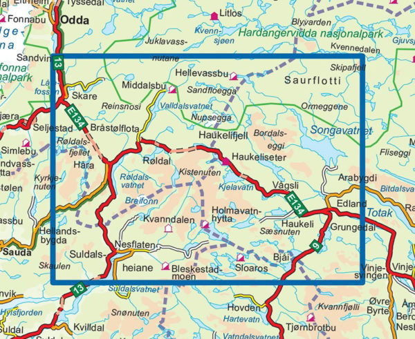 Haukelifjell - Topo3000- Lnr 3004