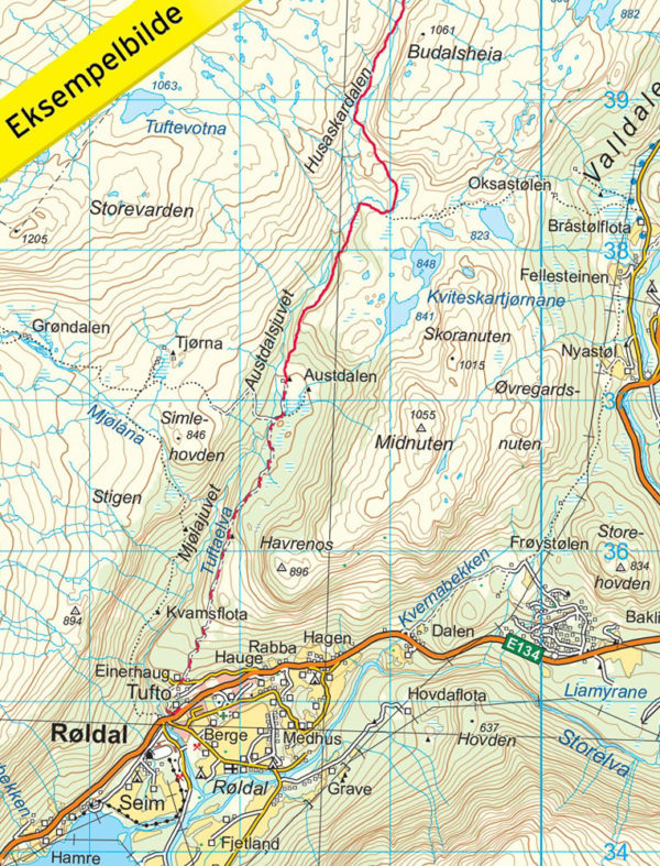 Haukelifjell - Topo3000- Lnr 3004