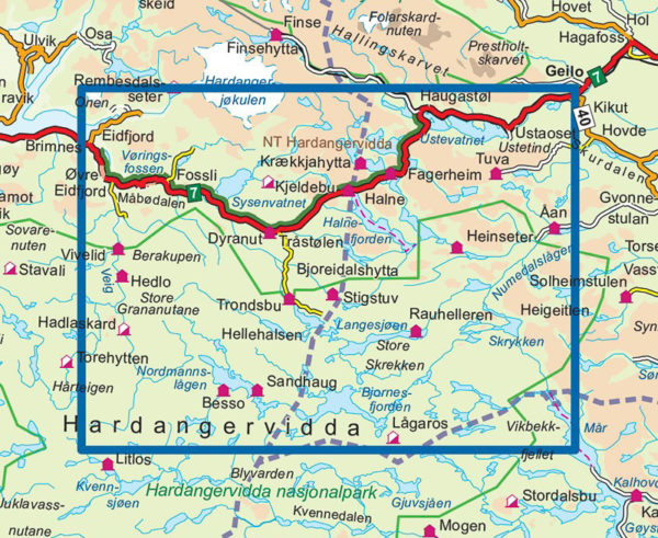 Hardangervidda - Topo3000- Lnr 3006