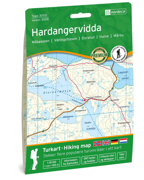 Hardangervidda - Topo3000- Lnr 3006