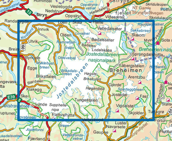 Jostedalsbreen - Topo3000- Lnr 3009