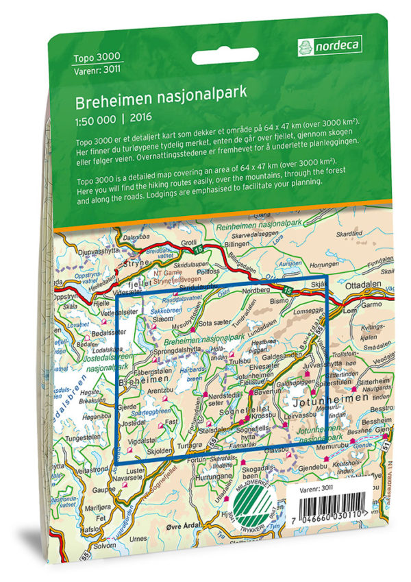 Breheimen - Topo3000- Lnr 3011