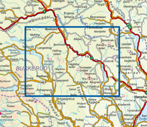 Vassfaret-Norefjell - Topo3000- Lnr 3014