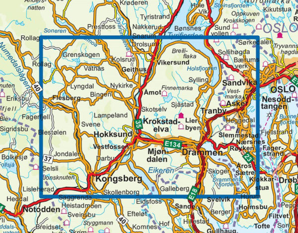 Drammensmarka - Topo3000- Lnr 3016