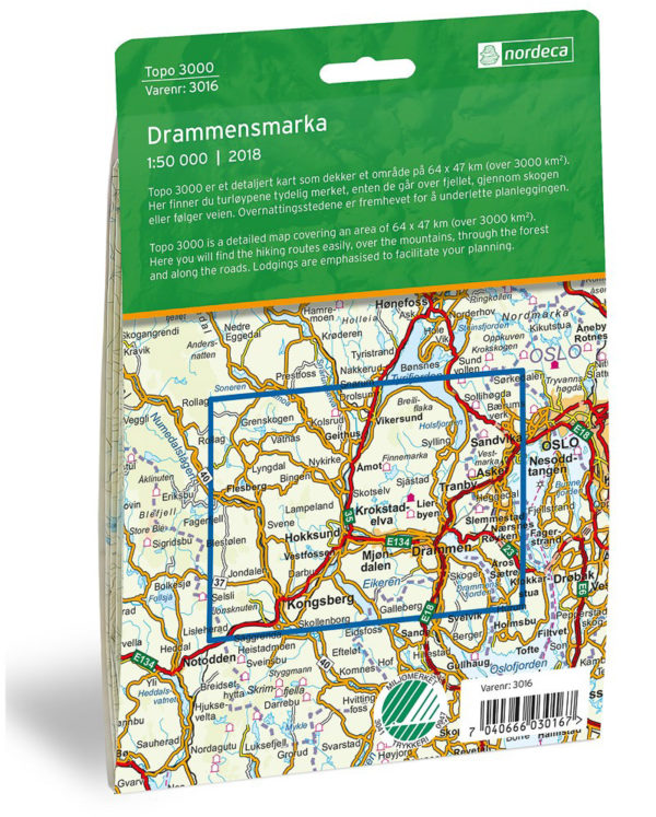 Drammensmarka - Topo3000- Lnr 3016