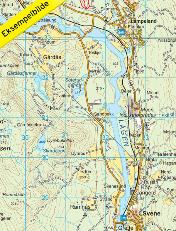 Drammensmarka - Topo3000- Lnr 3016