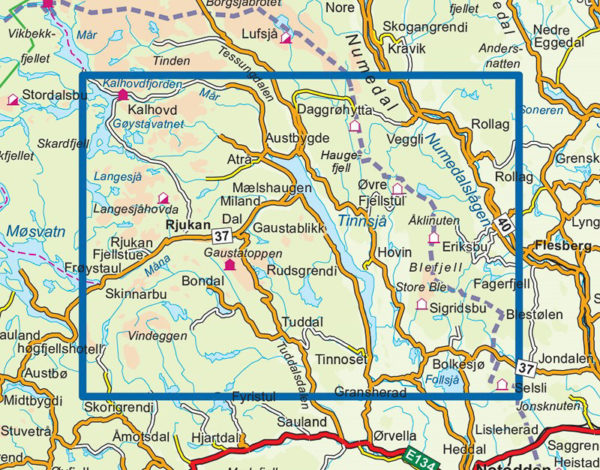 Gaustatoppen - Topo3000- Lnr 3018