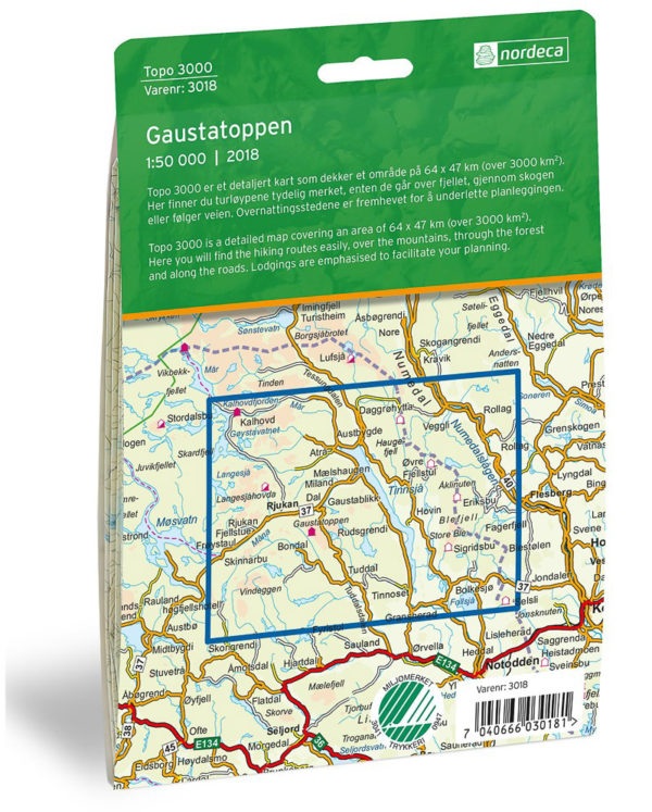 Gaustatoppen - Topo3000- Lnr 3018