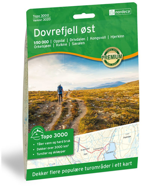 Dovrefjell Øst - Topo3000- Lnr 3020