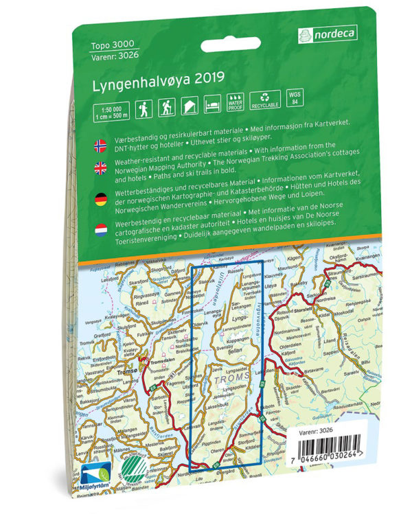 Lyngenhalvøya - Topo3000- Lnr 3026