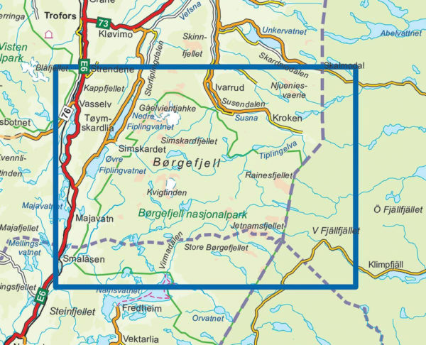 Børgefjell - Topo3000- Lnr 3031