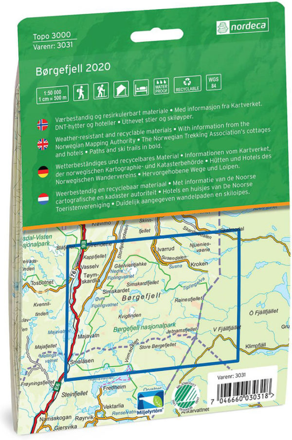 Børgefjell - Topo3000- Lnr 3031