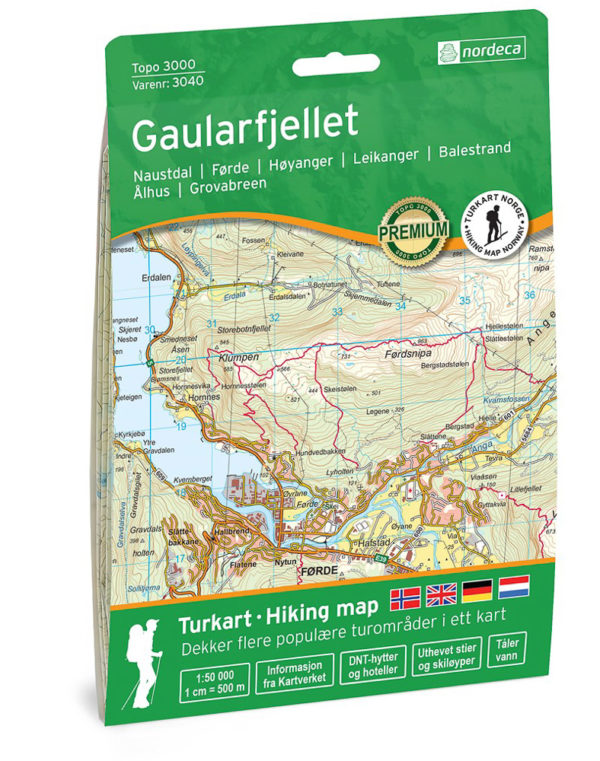 Gaularfjell - Topo3000- Lnr 3040