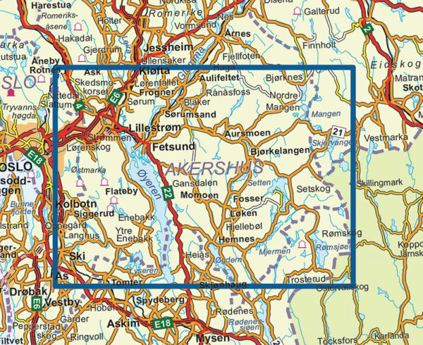 Nedre Romerike - Topo3000- Lnr 3044