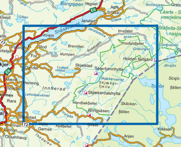 Skjækerfjella - Topo3000- Lnr 3049