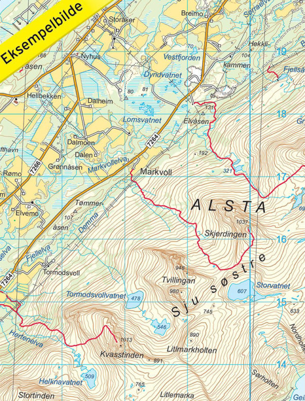 Skjækerfjella - Topo3000- Lnr 3049