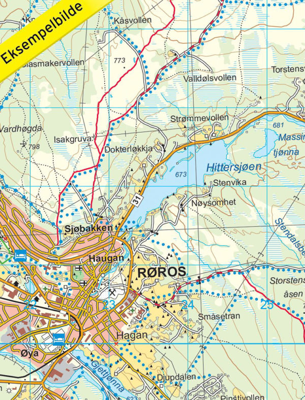 Røros - Topo3000- Lnr 3052