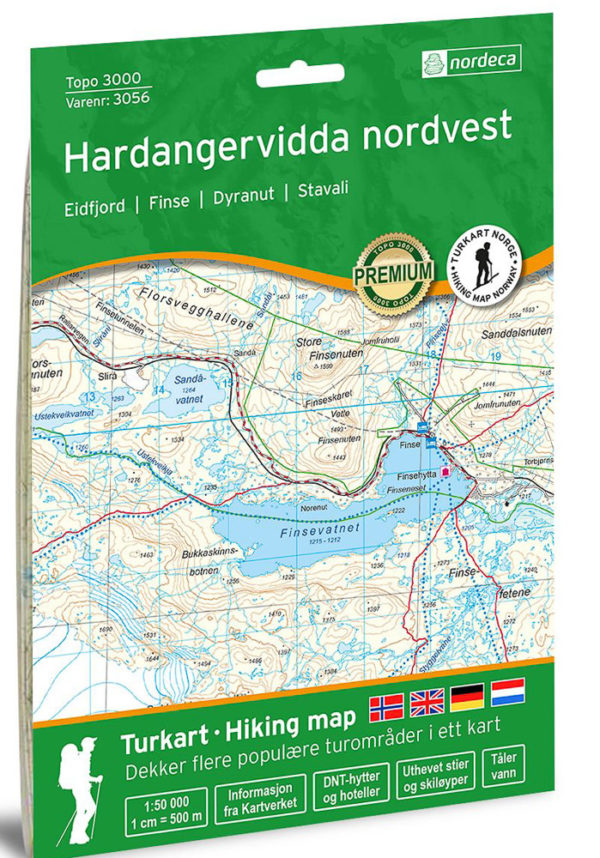 Hardangervidda nordvest - Topo3000- Lnr 3056