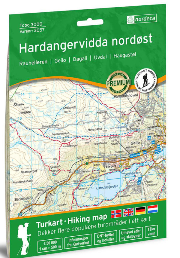 Hardangervidda nordøst - Topo3000- Lnr 3057
