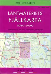 Z60 Lofsdalen - Lantmäteriets fjällkarta - Lnr 9652